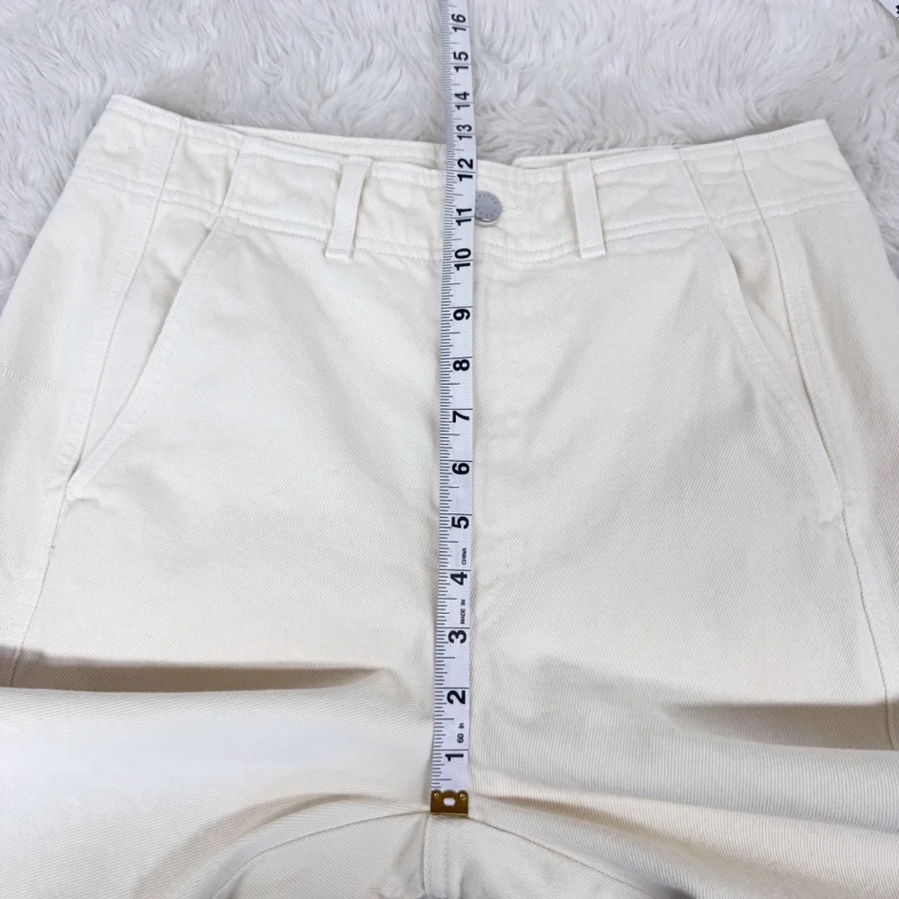 APIECE APART Meridian Straight Leg Relaxed Jean Size 30‎ Ecru Cream High Waist